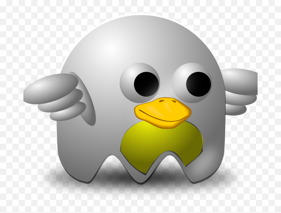 Emoticon Flightless Bird Water Bird Png - Pac Man Angel Emoji,Bird Emoticon