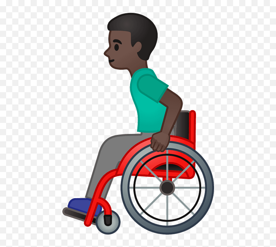 Dark Skin Tone Emoji - Wheelchair Emoji,Black Man Shrug Emoji