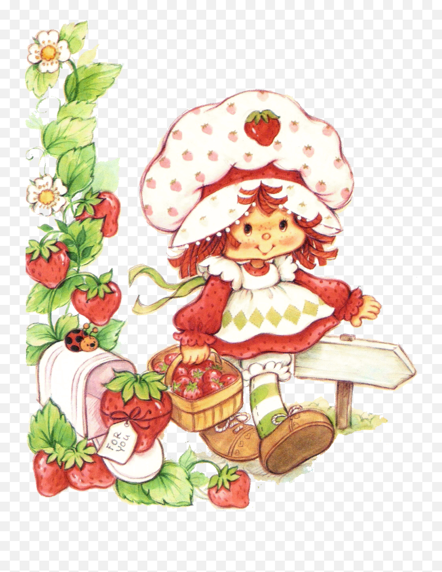 Strawberry Shortcake Vintage - Retro Strawberry Shortcake Emoji,Strawberry Shortcake Emoji