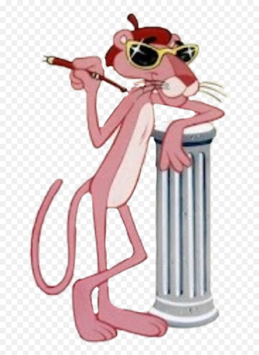 Pantyhose Smoke Sticker - Cartoon Pink Panther Emoji,Pantyhose Emoji