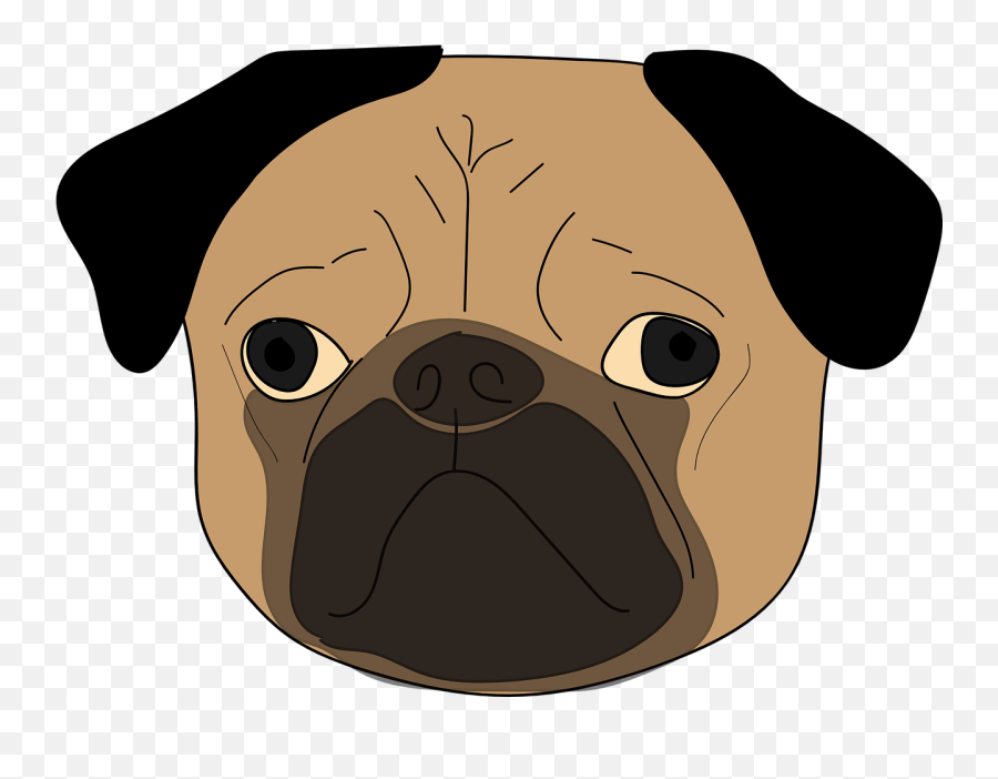 Clipart Dog Pug Clipart Dog Pug Transparent Free For - Pug Face Clipart Transparent Emoji,Pug Emojis