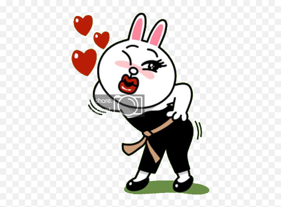 Line Stickers - Cony And Brown Danse Emoji,Mouse Bunny Bear Emoji