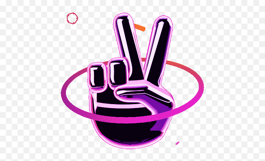 Peace Out Victory Hand Emoji Gif - Peace Out Emoji Gif,Peace Sign Emoji
