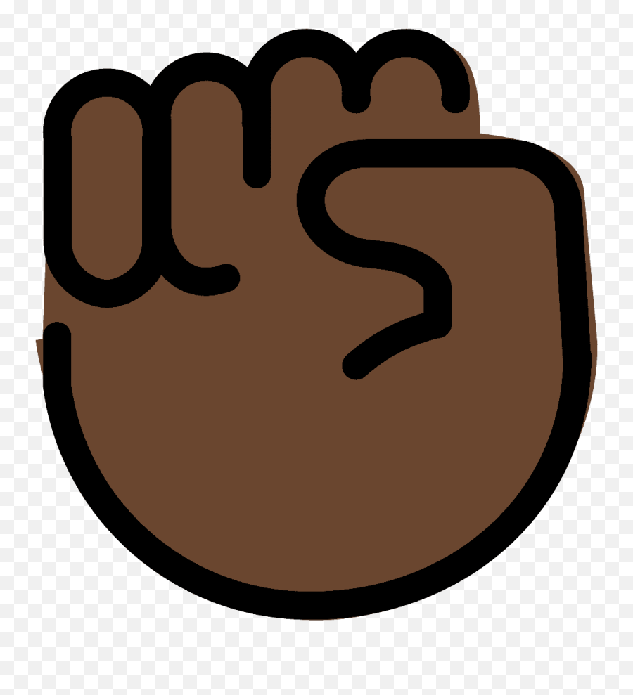 Raised Fist Emoji Clipart - Black Fist Up Emoji,Fist Emoji