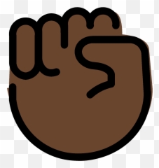 Raised Fist Emoji Clipart - Black Fist Up Emoji,Fist Emoji