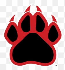 Red Paw - Outline Transparent Wolf Paw Print Emoji,Tiger Paw Emoticon