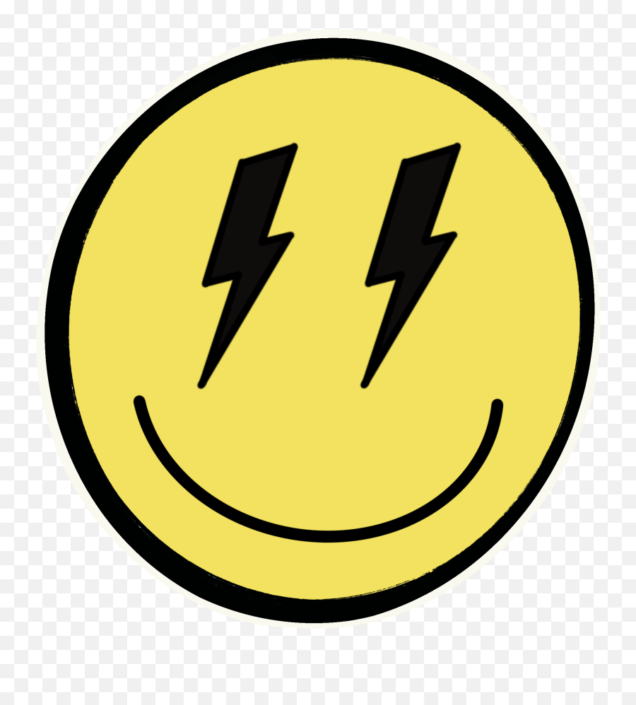 Bolt Smile - Lightning Bolt Smiley Face Emoji,Emoticons Lightning Bolt