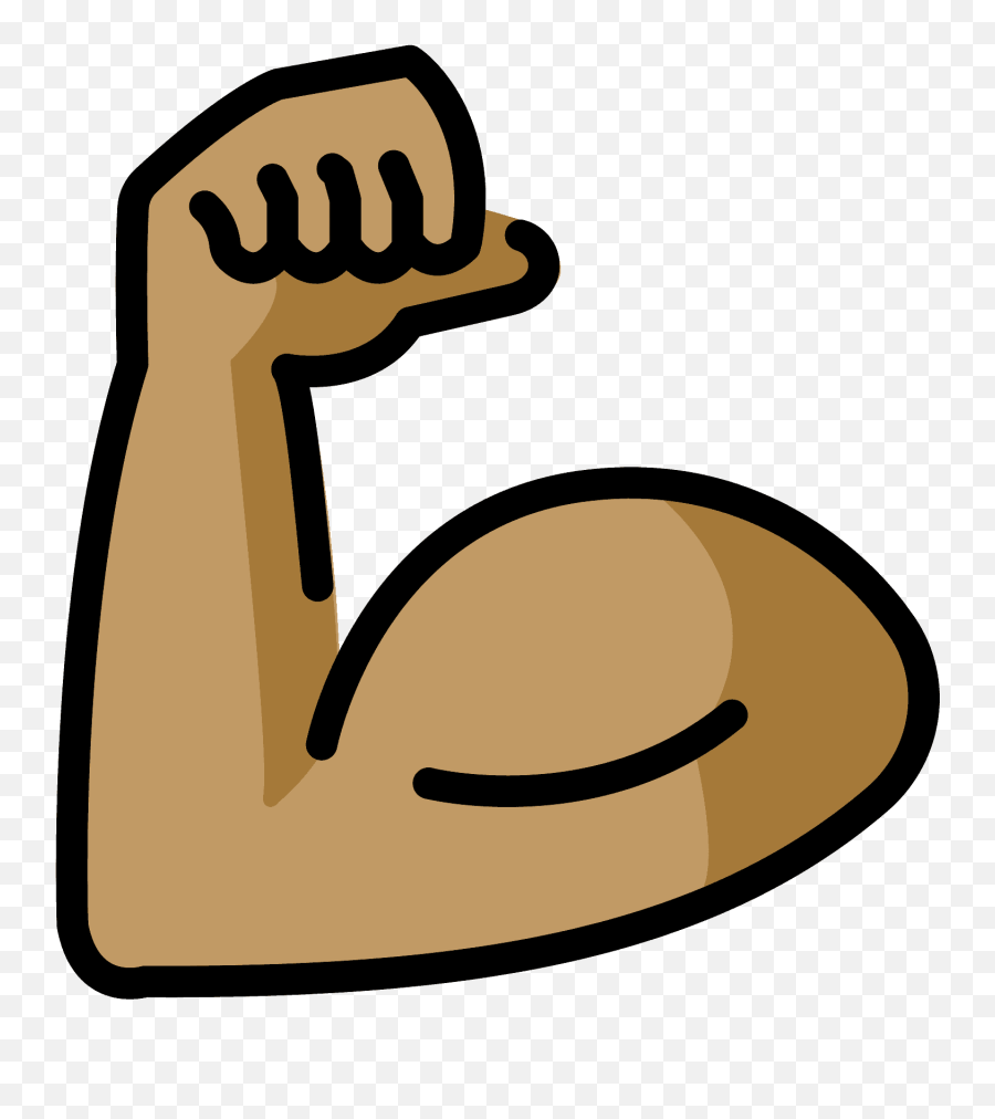 Flexed Biceps Emoji Clipart,Bicep Emoji