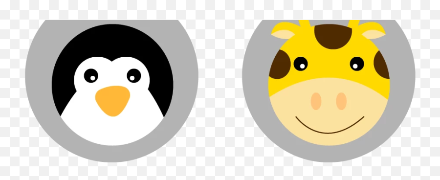 Vetor De Avatar De Animal Fofo Redondo - Happy Emoji,Vetor Emoticon