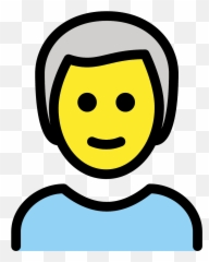 White Hair Emoji Clipart - Pessoa Clipart,Hair Emoji