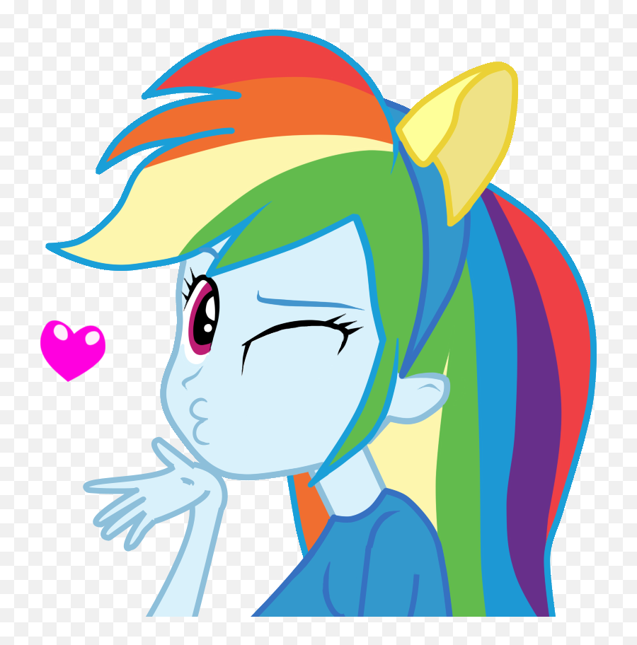 My Little Pony Rainbow Dash Y Pinkie - Rainbow Dash Equestria Girls Love Emoji,Pinky Pie Emoji