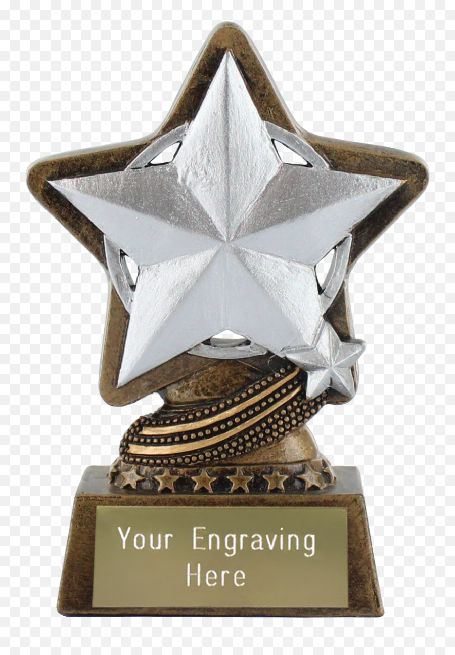 Star Trophy By Infinity Stars With Silver Star 10cm 4 - Antique Emoji,Bronze Star Emoji