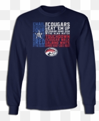 College - Ncaa Houston Cougars New Cougar House Banner Flag Long Sleeve Emoji,Alabama Flag Emoji