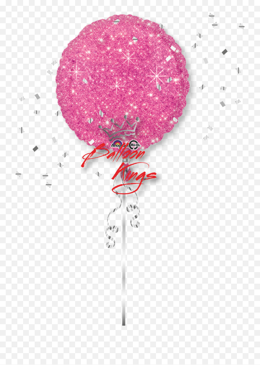 Faux Sparkle Hot Pink - Glitter Balloon Transparent Logo Emoji,Sparkle Emoji Balloons