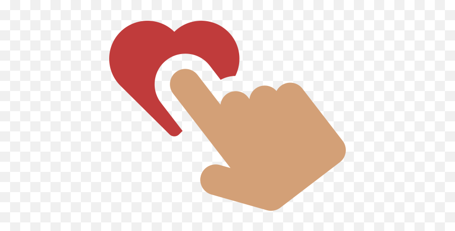 Iconos De Corazones Cupidos Y Figuras De Amor - Mano Tocando Un Corazon Emoji,Imagenes De Emojis De Ni?as
