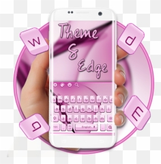 Pink Edge Keyboard Theme Amazoncombr Apps E Jogos - Girly Emoji,Hpoe Emoji