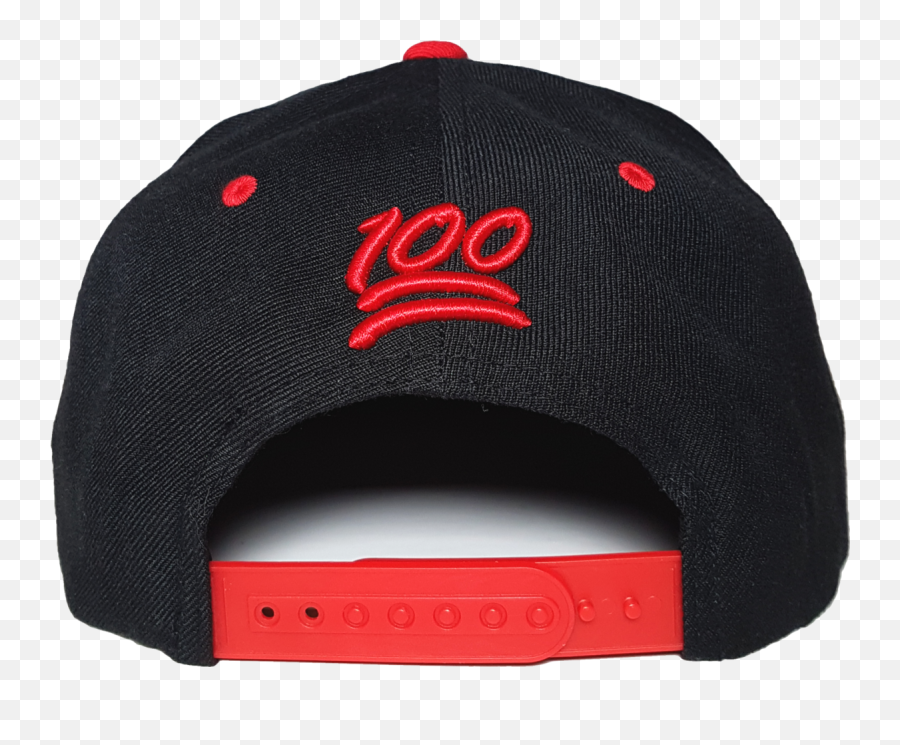 707 Snapback 100 Emoji Inspired Black - Black Red 100 Cap,707 Emoji