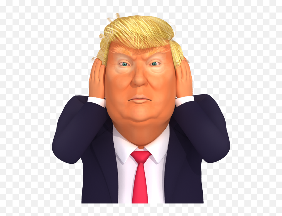 Trumpstickers Three Wise Monkeys Wise - Donald Trump 3d Cartoon Emoji,Hear Emoji