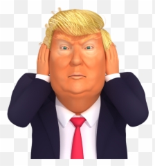 Trumpstickers Three Wise Monkeys Wise - Donald Trump 3d Cartoon Emoji,Hear Emoji