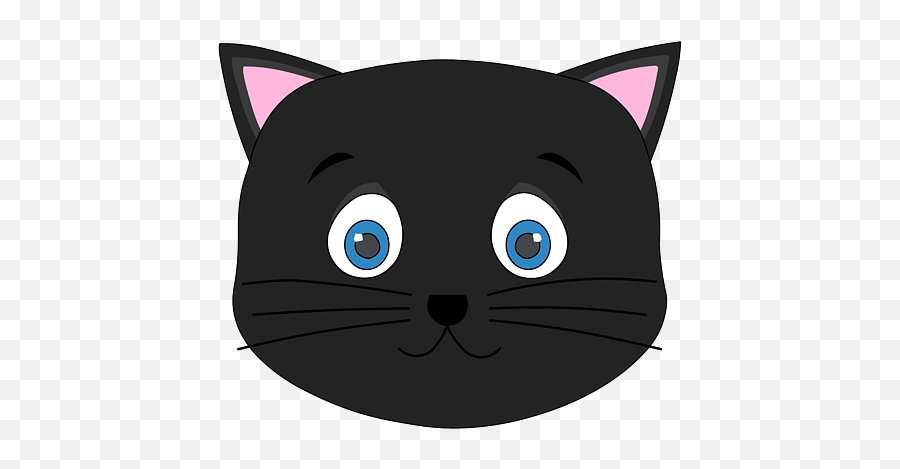 Cute Black Cat Face Kids T - Shirt For Sale By Bigalbaloo Stock Emoji,T Cat Emoticon