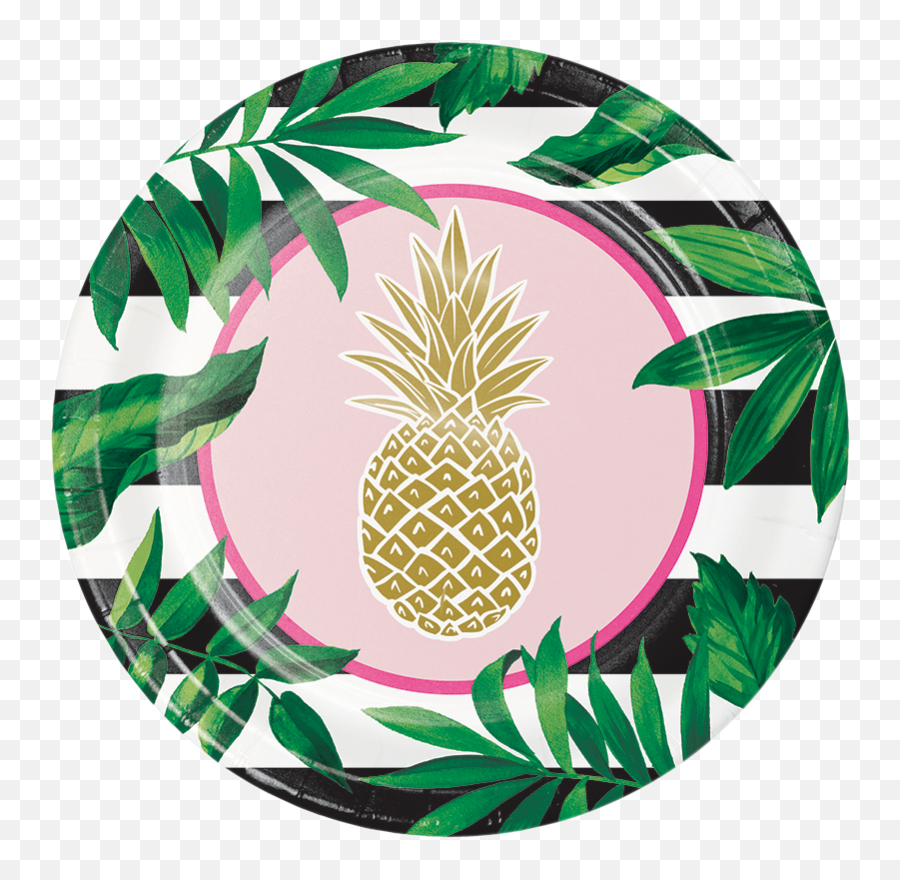 Golden Pineapple - Banquet Plates 25cm 8 Pineapple Birthday Plates Emoji,Golden Shower Emoji