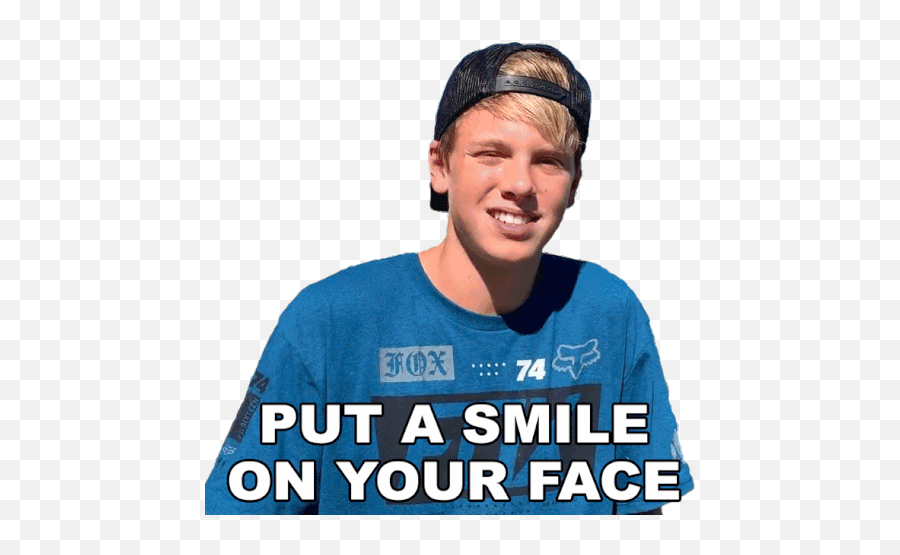 Put A Smile On Your Face Carson Lueders Sticker - Put A Emoji,Fox Emoticon Gif