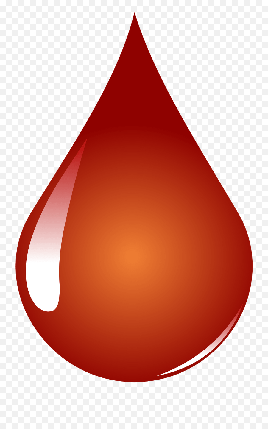Single Orange Liquid Droplet Clipart - Transparent Blood Drop Clipart Emoji,Blood Drop Emoji