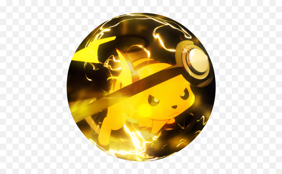 Raichu In A Glass Pokeball - Raichu In Pokeball Emoji,Pokeball Emoticon