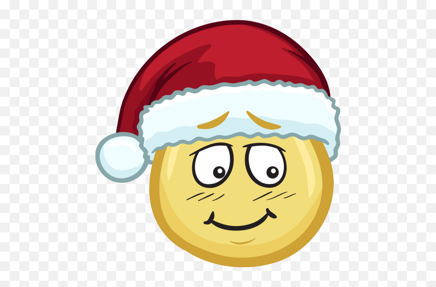Santa Clipart Emoji Santa Emoji - Cool Emoji With Santa Hat,Christmas Emoticons