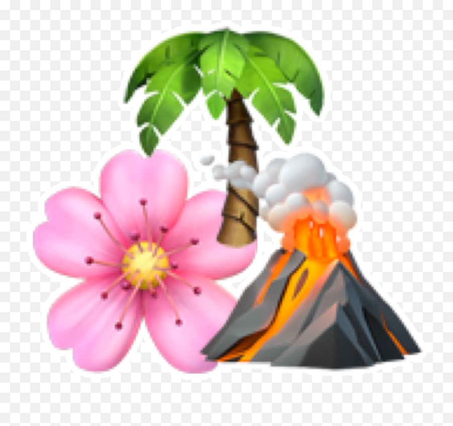 Hawaii Tropical Emojis Iphone Sticker,Palm Tree Emoji