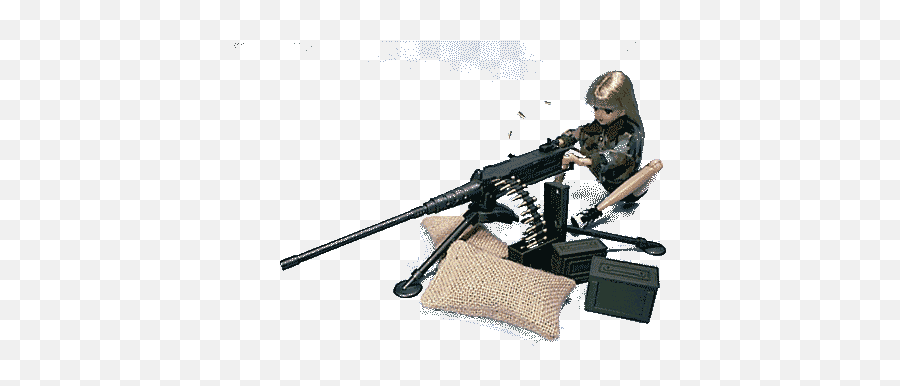 Wombat Gun Stickers For Android Ios - Machine Gun Barbie Emoji,Shotgun Emoji