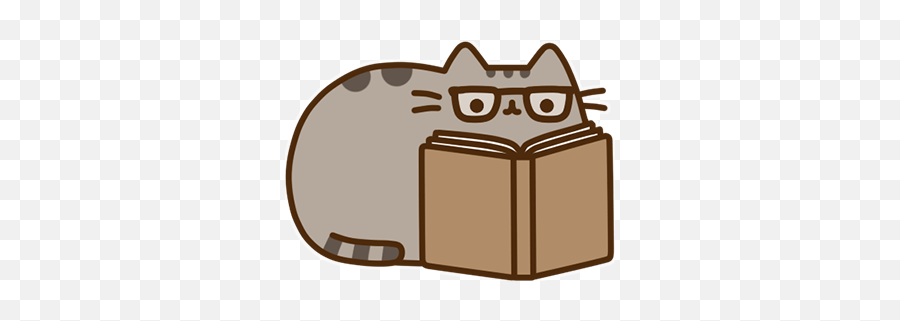 Facebook Messenger Pusheen Sticker 25 Free Download - Transparent Pusheen Reading Png Emoji,Pusheen The Cat Emoji