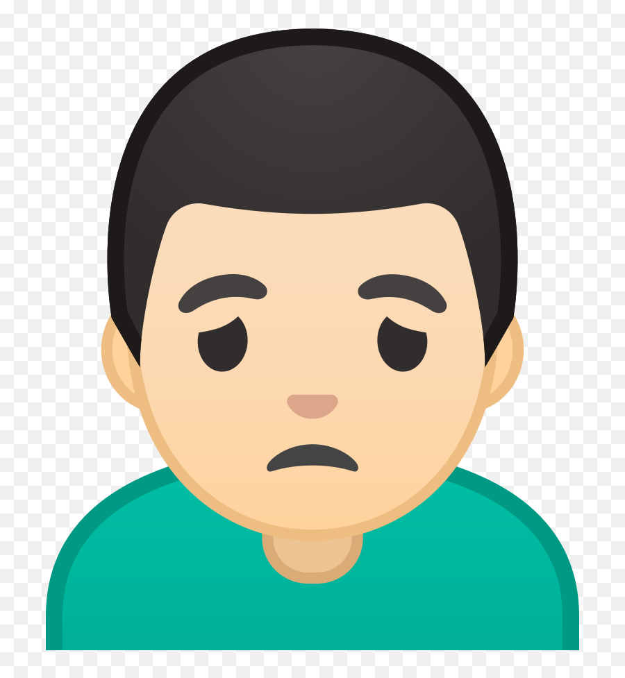 Man Frowning Light Skin Tone Icon Noto Emoji People - Castillo De San Gabriel,Frown Emoji
