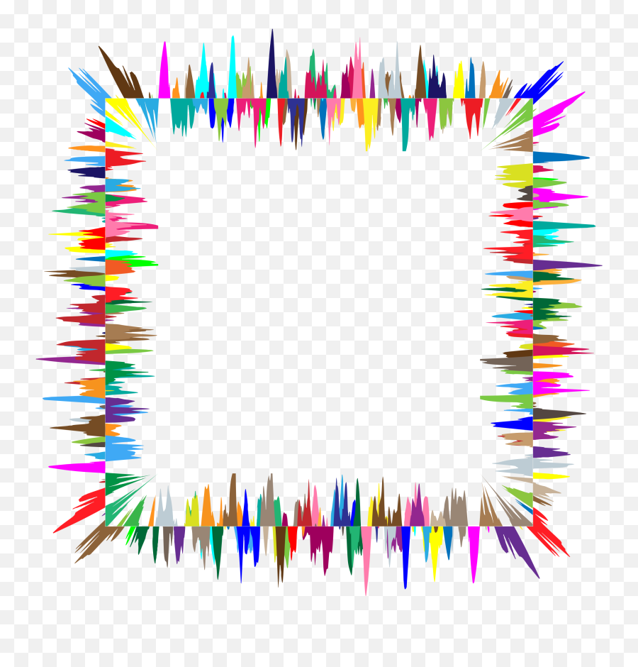 Clipart Prismatic Sound Wave Frame Png - Sound Emoji,Sound Wave Emoji