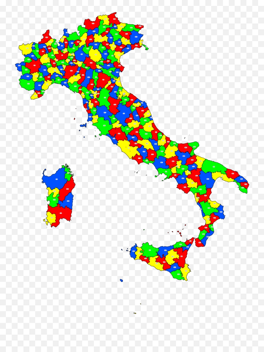 Italy Clipart School - Italy Area Code Map Png Download Mappa Prefissi Telefonici Italia Emoji,Sicilian Flag Emoji