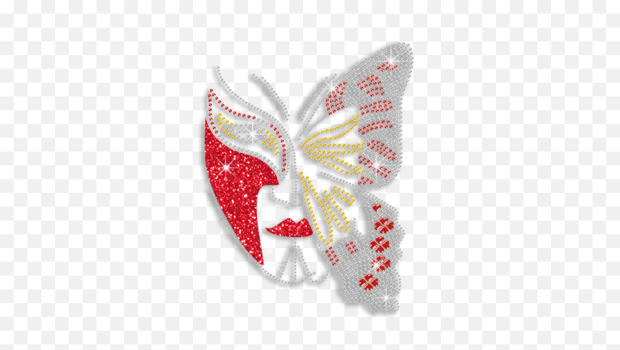 Custom Best Shinning Butterfly Pattern Mask In Red And - Girly Emoji,Buy Emotion Butterfly