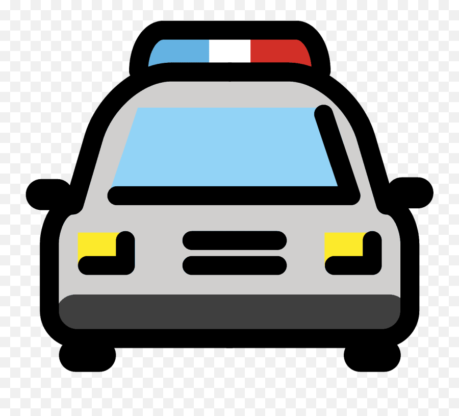 Oncoming Police Car Emoji Clipart - Emoji Voiture De Police,Car Emoji Free