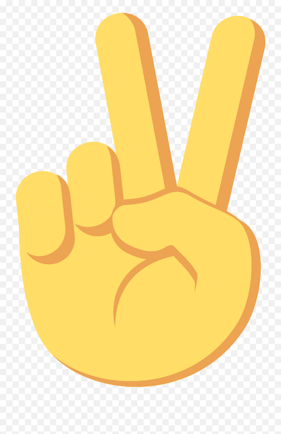 Emojione 270c - Peace Finger Sign Emoji,:v Sign Emoji