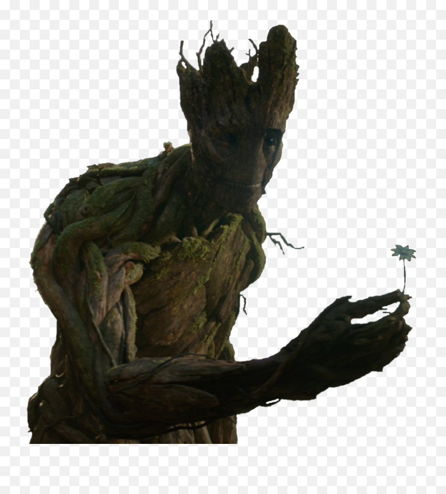Download Giving Tree Groot Reaching Out And Sharing A - Groots Hand With Flower Emoji,Groot Emoji Facebook