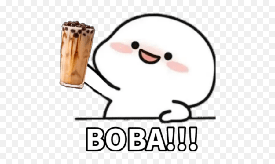 Pentol Boba By Lia Herlina - Gambar Stiker Pentol Boba Emoji,Boba Emoji