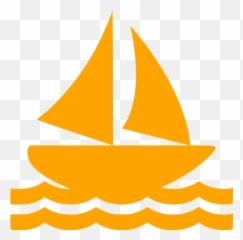 Orange Sail Boat Icon - Boat Icon Png Emoji,Sailing Emoticon