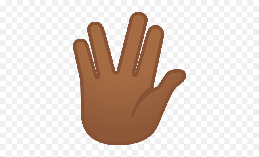 Vulcan Salute Emoji With Medium - Black Person Vulcan Salute,Saluting Emoji
