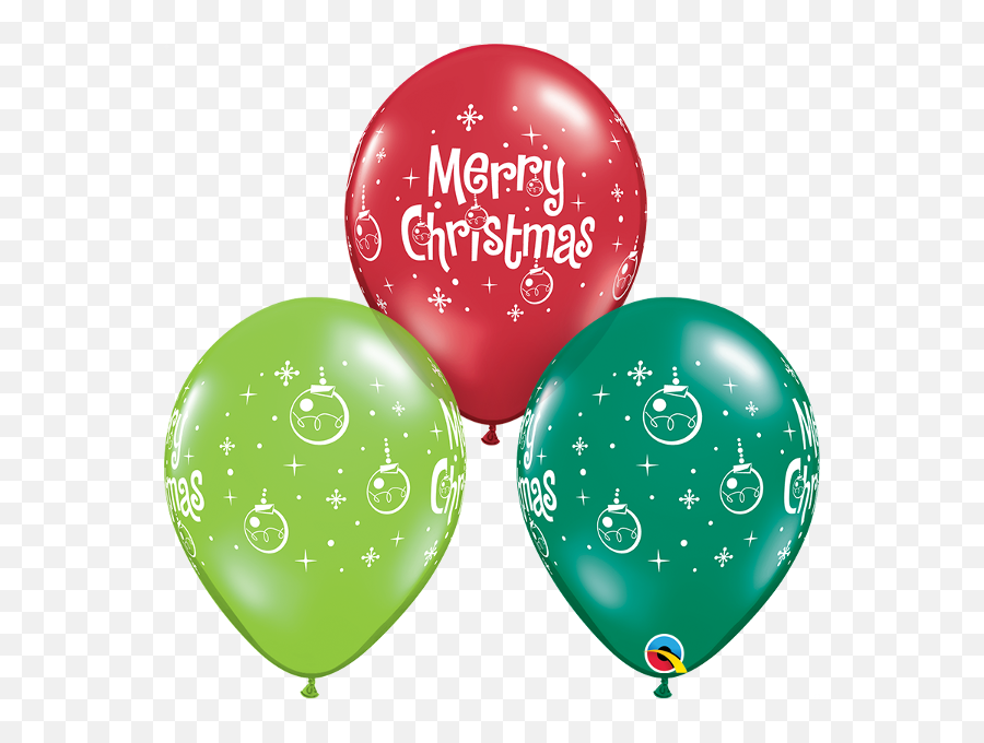 Christmas Latex Balloons - Qualatex Merry Christmas Balloons Emoji,Merry Christmas Hello Kitty Emoticon