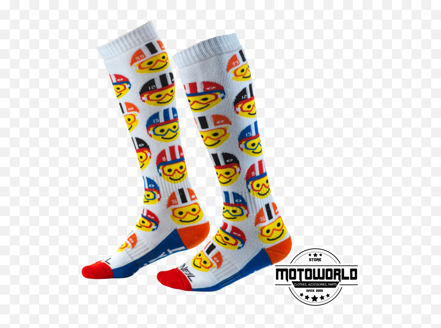 Podkolienky Oneal Emoji Racer Multi - Sock,Emoji Clothes And Accessories
