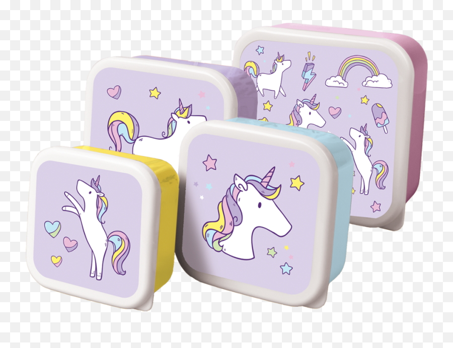 Unicorn Wishes Lunch Box Set - Unicorn Lunch Box Set Emoji,Emoji Lunchbox