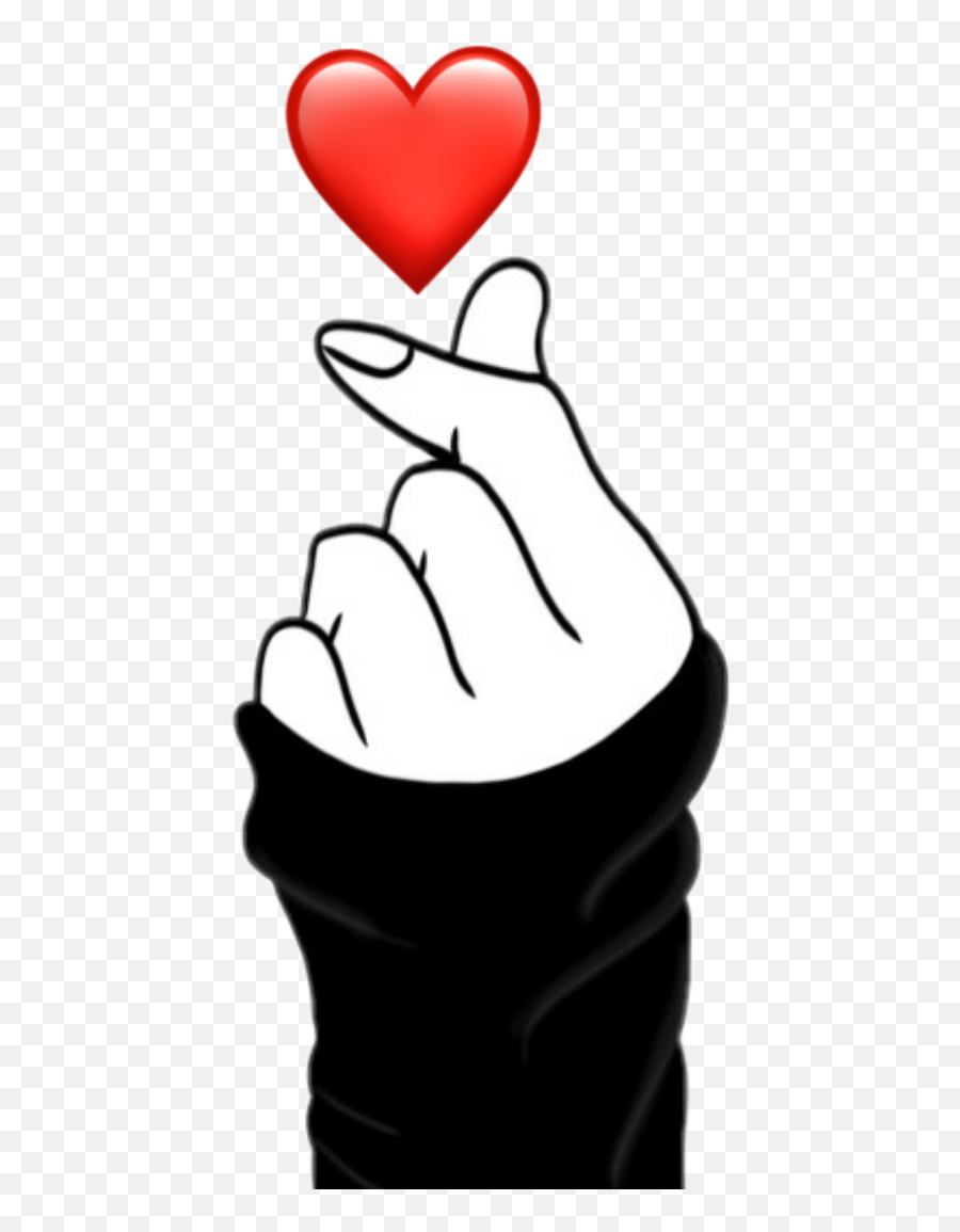 Saranghae Sticker Korean Coreano - Coreano Saranghae Emoji,Korean Finger Heart Emoji