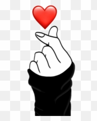 Saranghae Sticker Korean Coreano - Coreano Saranghae Emoji,Korean Finger Heart Emoji