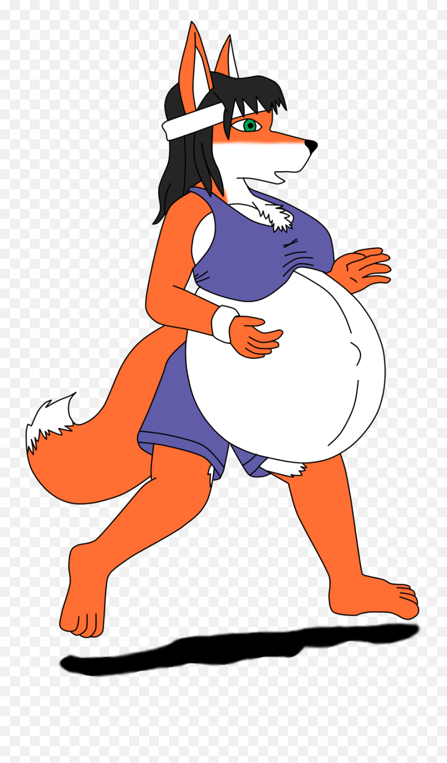 Kylie Jogging Pregnant In Color Clipart - Full Size Emoji,Mpreg Emoji