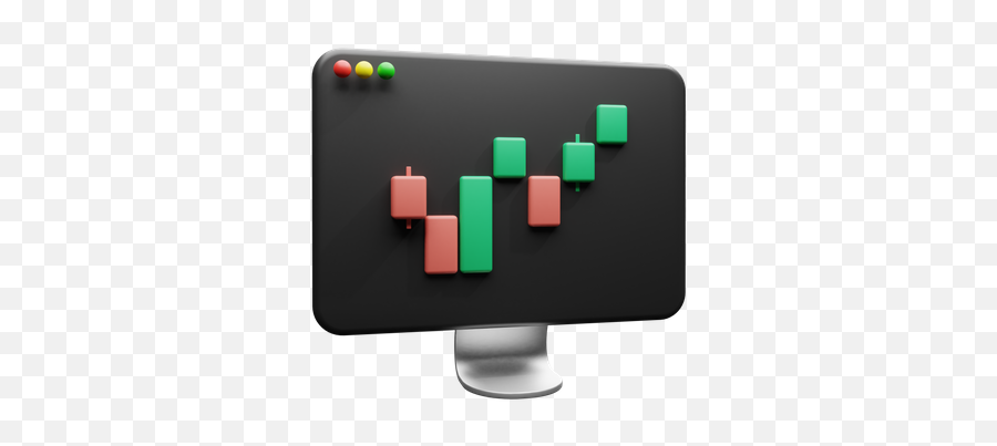 Premium Crypto Stocks Trading Screen 3d Illustration Emoji,Stocks Down Emoji