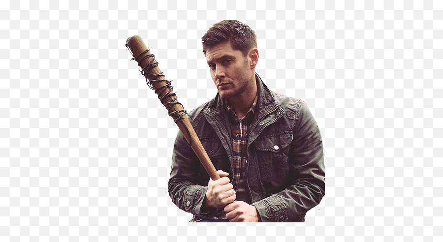 Supernatural Spn Spnfamily Sticker - Walking Dead Jensen Ackles Jeffrey Dean Morgan Emoji,Walking Dead Lucille Emoji